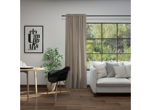 4006470525261 - Vorhang NEUTEX FOR YOU Linessa Gardinen Gr 195cm verdeckte Schlaufen 137cm beige (sand) Schal mit verdeckten Schlaufen Breite 137 cm nach Maß
