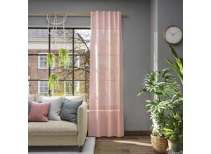 4006470526480 - Vorhang NEUTEX FOR YOU Libre-ECO Gardinen Gr 220cm Multifunktionsband 142cm orange (koralle) Nachhaltig nach Maß