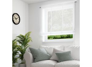 4006470527425 - Raffrollo NEUTEX FOR YOU ALLURE Gr 1 weiß B60cm H140cm Jacquard Obermaterial 100% Polyester Raffrollos dezent natürliche Optik