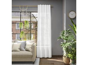 4006470528132 - Vorhang NEUTEX FOR YOU Libre-ECO weiß (wollweiß) B142cm H155cm Jacquard Polyester Gardinen Nachhaltig nach Maß