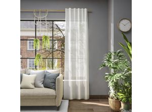 4006470528354 - Vorhang NEUTEX FOR YOU Libre-ECO beige (creme) B142cm H210cm Jacquard Polyester Gardinen Nachhaltig nach Maß