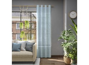 4006470529245 - Vorhang NEUTEX FOR YOU Libre-ECO Gardinen Gr 240 cm Ösen 142 cm blau Ösen Nachhaltig Breite 142 cm nach Maß