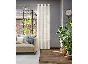 4006470530074 - Vorhang NEUTEX FOR YOU Libre-ECO beige (creme) B142cm H260cm Jacquard Polyester Gardinen Nachhaltig Breite 142 cm nach Maß