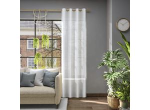 4006470530364 - Vorhang NEUTEX FOR YOU Libre-ECO grau (hellgrau) B142cm H195cm Jacquard Polyester Gardinen Nachhaltig Breite 142 cm nach Maß