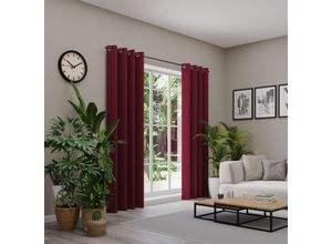 4006470535031 - Vorhang NEUTEX FOR YOU BELMONDO rot (bordeaux) B138cm H245cm Polyester Gardinen Uni mit samtiger Oberfläche nach Maß 4006470535031 - Vorhang NEUTEX FOR YOU BELMONDO rot (bordeaux) B138cm H245cm Polyester Gardinen Uni mit samtiger Oberfläche nach Maß