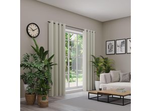 4006470540837 - Verdunkelungsvorhang NEUTEX FOR YOU INSULA beige (hellbeige) B137cm H255cm Polyester Gardinen Uni-Dimout für starke Verdunklung nach Maß