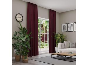 4006470541520 - Verdunkelungsvorhang NEUTEX FOR YOU INSULA rot (bordeaux) B137cm H230cm Polyester Gardinen Uni-Dimout für starke Verdunklung nach Maß