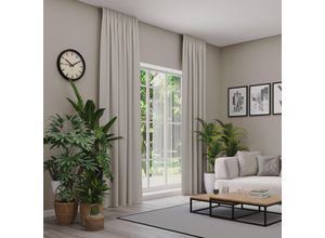 4006470545221 - Verdunkelungsvorhang NEUTEX FOR YOU INSULA beige (hellbeige) B137cm H255cm Polyester Gardinen Uni-Dimout für starke Verdunklung nach Maß