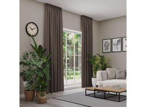 4006470545504 - Verdunkelungsvorhang NEUTEX FOR YOU INSULA braun B137cm H270cm Polyester Gardinen Uni-Dimout für starke Verdunklung nach Maß