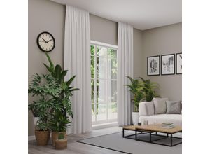 4006470545719 - Verdunkelungsvorhang NEUTEX FOR YOU INSULA weiß (wollweiß) B137cm H285cm Polyester Gardinen Uni-Dimout für starke Verdunklung nach Maß