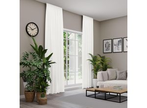 4006470551246 - Vorhang nach Maß NEUTEX FOR YOU VELVETDREAM weiß Gardinen 190cm Multifunktionsband 137cm Obermaterial 100% Polyester Uni Blackout mit samtiger Oberfläche B137cm H190cm