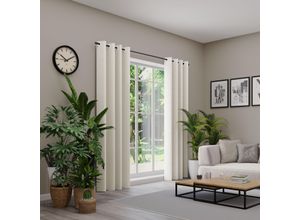 4006470553660 - Vorhang nach Maß NEUTEX FOR YOU VELVETDREAM grau (taupe) B137cm H120cm Jacquard Obermaterial 100% Polyester Gardinen nach Maß Uni Blackout mit samtiger Oberfläche