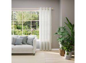 4006470570391 - Vorhang nach Maß NEUTEX FOR YOU EVA weiß (wollweiß) B700cm H120cm Obermaterial 100% Polyester Gardinen nach Maß Uni-Voile mit elegantem Glanz