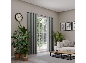 4006470585838 - Vorhang nach Maß NEUTEX FOR YOU ARUBA grau (helltaupe) B137cm H195cm Jacquard Obermaterial 100% Polyester Gardinen nach Maß Uni Dimout hochwertige Webstruktur