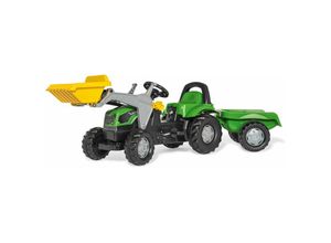 4006485023196 - Deutz-Fahr Lader mit Frontschaufel Anhänger und Überrollbügel Traktor Trettraktor grün - Rolly Toys 4006485023196 - Deutz-Fahr Lader mit Frontschaufel Anhänger und Überrollbügel Traktor Trettraktor grün - Rolly Toys