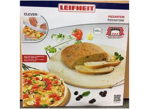 4006501031594 - Pizzastein rund ø 33cm mit Wiegemesser - Leifheit