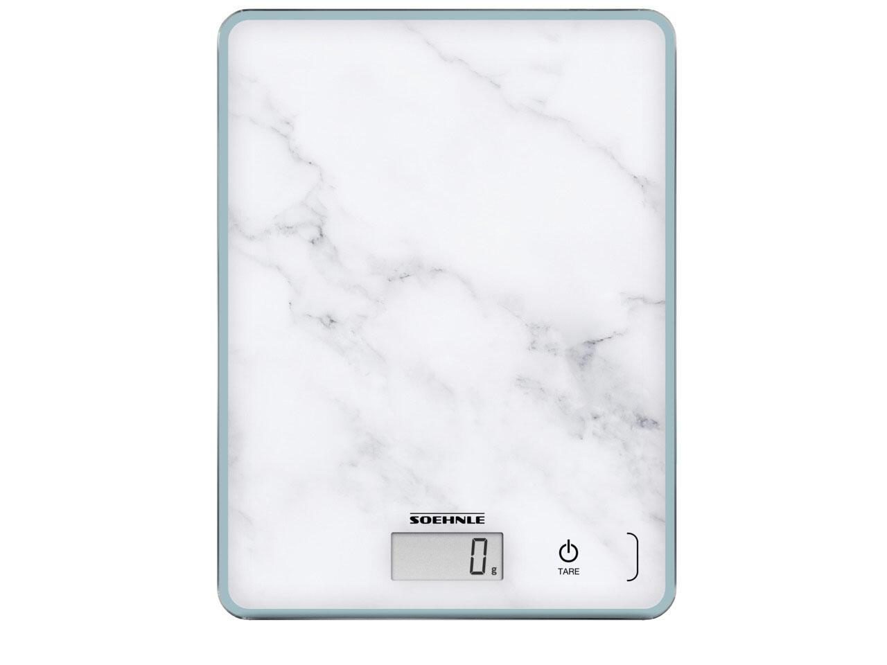 4006501615169 - Küchenwaage SOEHNLE Page Compact 300 Marble Küchenwaagen weiß Digitale Küchenwaage Küchenwaagen Tragkraft 5 kg 1 g genaue Teilung