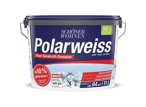 4006559323375 - Schoner Wohnen - Schöner Wohnen Polarweiss Aktion mit 110 Ltr Wandfarbe weiss