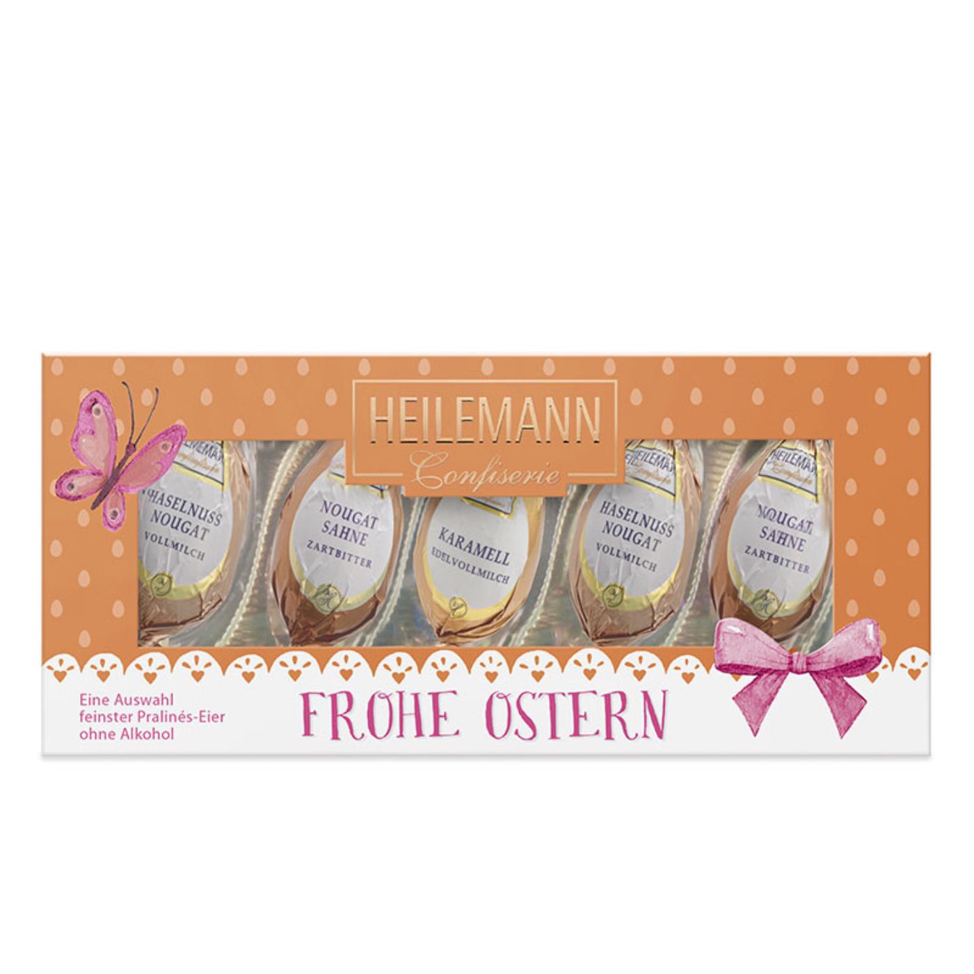 4006574083407 - Heilemann Pralinè Eier Präsent ohne Alkohol 90g 4006574083407 - Heilemann Pralinè Eier Präsent ohne Alkohol 90g