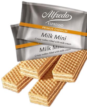 4006581011080 - Milk Minis Waffeln Primus Omnium 12er Beutel von Alfredo Espresso 120g