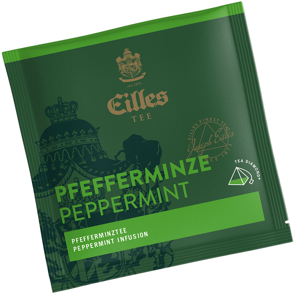 4006581022451 - Pyramidenbeutel TEA DIAMONDS Pfefferminzblätter von Eilles 50 Stück einzelverpackt