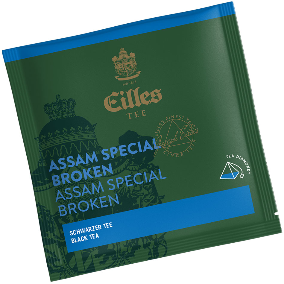 4006581022475 - Pyramidenbeutel TEA DIAMONDS Assam Special Broken von Eilles 50 Stück einzelverpackt