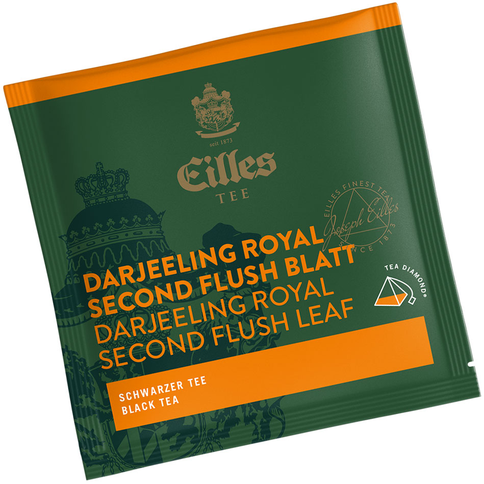 4006581022543 - Pyramidenbeutel TEA DIAMONDS Darjeeling Royal Second Flush Blatt von Eilles 50 Stück einzelverpackt