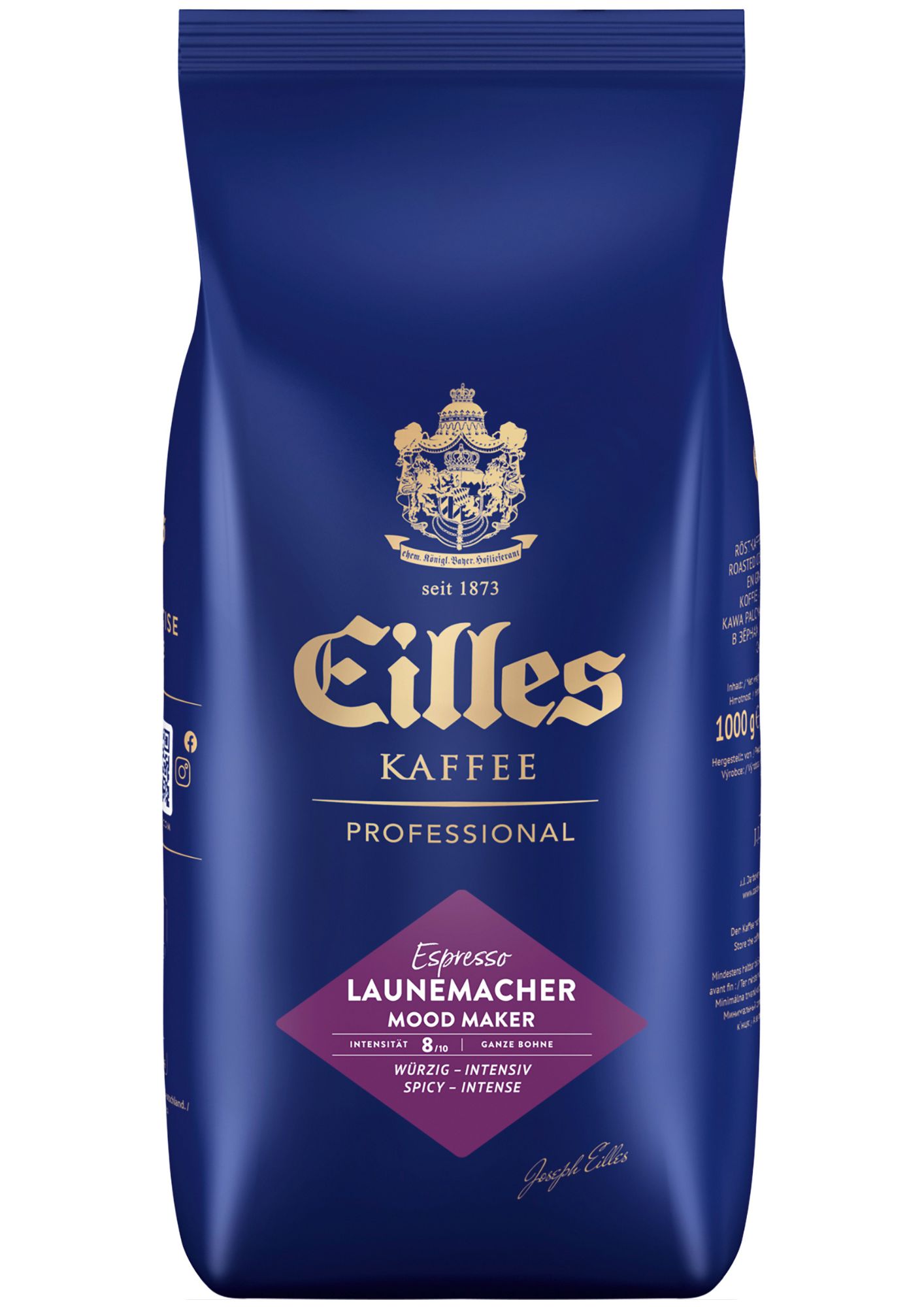 4006581024134 - EILLES KAFFEE Espresso Launemacher 1000g Bohnen 4006581024134 - EILLES KAFFEE Espresso Launemacher 1000g Bohnen