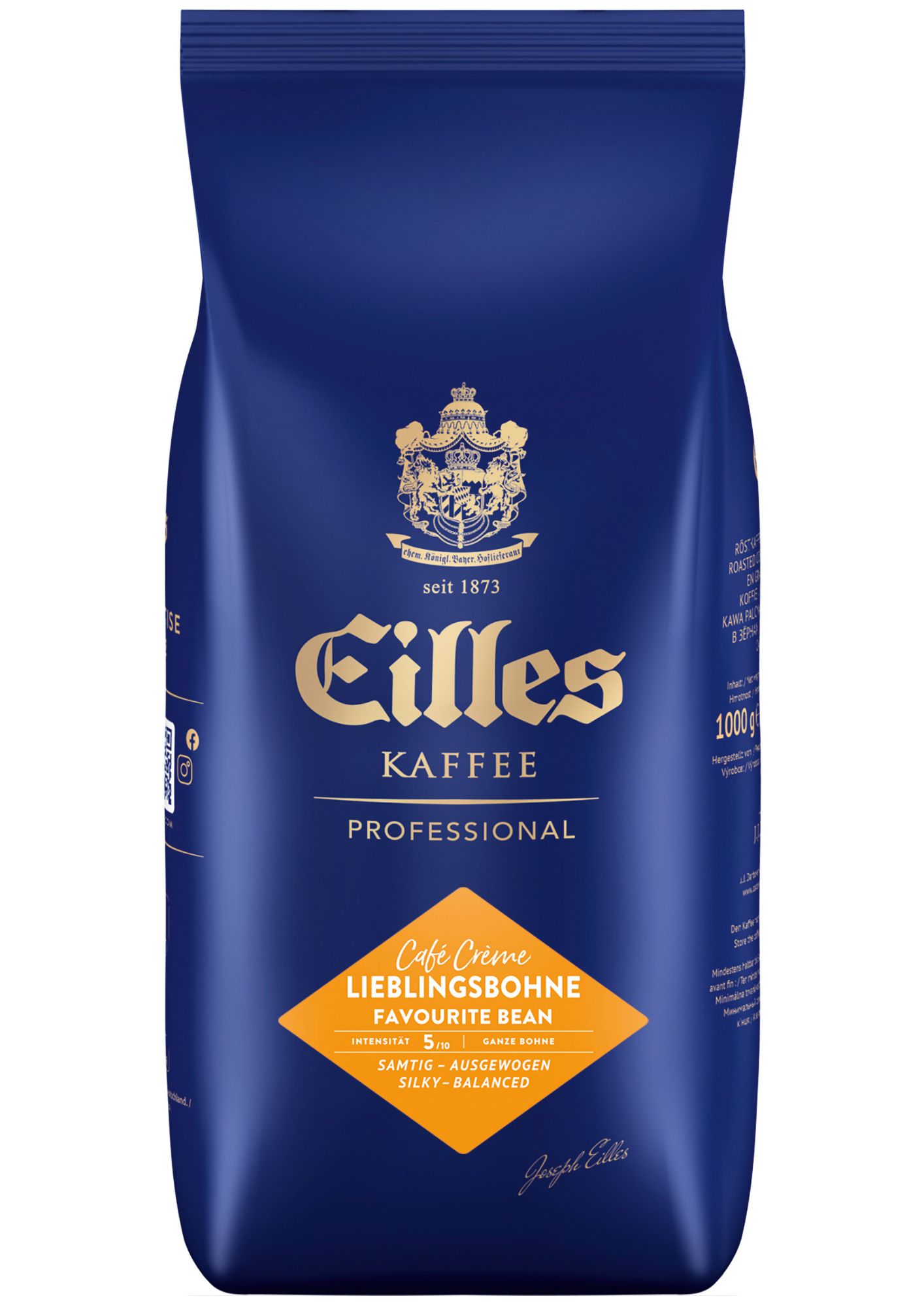 4006581024158 - EILLES KAFFEE Café Crème Lieblingsbohne 1000g Bohnen
