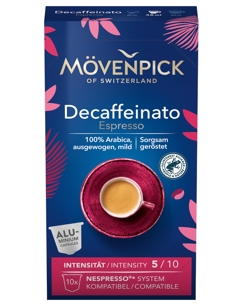 4006581061023 - Kaffeekapseln DECAFFEINATO ESPRESSO in Alukapseln von Mövenpick 10 Stück