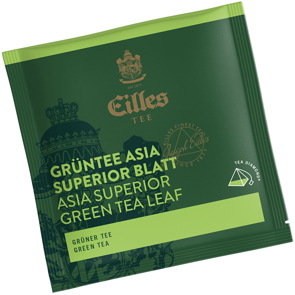 4006581244143 - Pyramidenbeutel TEA DIAMONDS Grüntee Asia von Eilles 50 Stück einzelverpackt