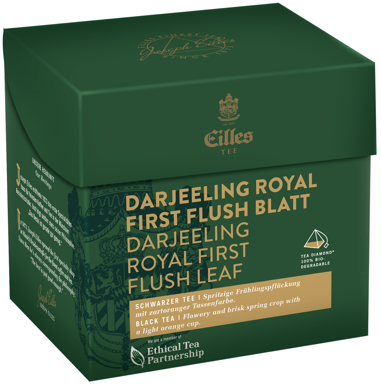4006581419817 - EILLES TEE Tea Diamond DARJEELING ROYAL First Flush Blatt im Pyramidenbeutel 20er Box 4006581419817 - EILLES TEE Tea Diamond DARJEELING ROYAL First Flush Blatt im Pyramidenbeutel 20er Box