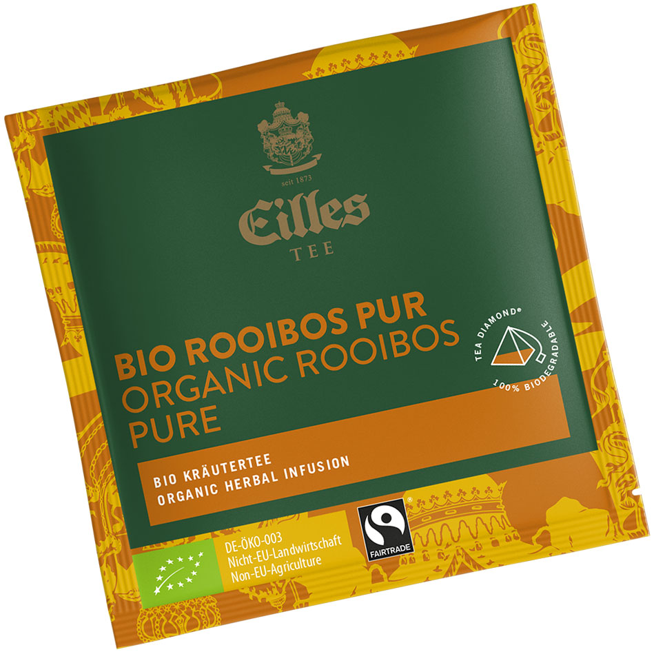 4006581441566 - Pyramidenbeutel TEA DIAMONDS Bio Rooibos Pur von Eilles 10 Stück einzelverpackt