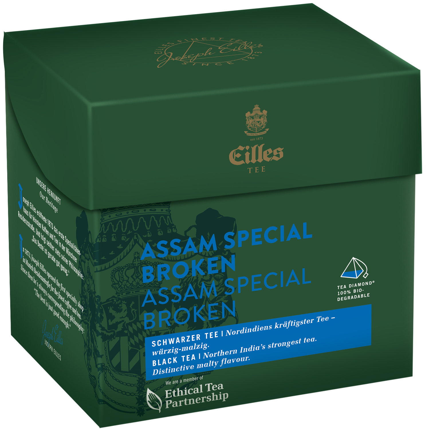 4006581444185 - EILLES TEE Tea Diamond ASSAM SPECIAL Broken im Pyramidenbeutel 10x20er Box 4006581444185 - EILLES TEE Tea Diamond ASSAM SPECIAL Broken im Pyramidenbeutel 10x20er Box