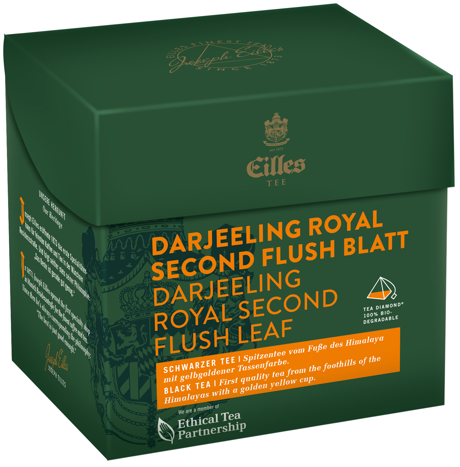 4006581455006 - EILLES TEE Tea Diamond DARJEELING ROYAL Second Flush Blatt im Pyramidenbeutel 20er Box