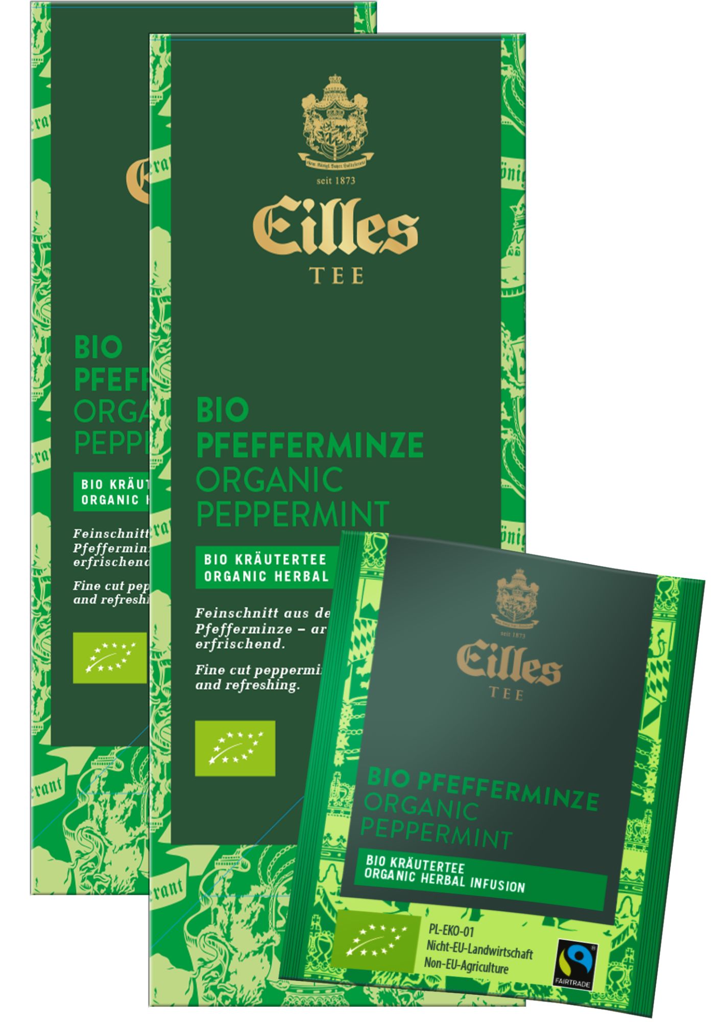 4006581546551 - EILLES TEE Teebeutel BIO &  FAIRTRADE PFEFFERMINZE Sparpack mit 2x25er Box