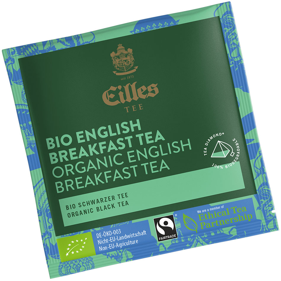 4006581564593 - Pyramidenbeutel TEA DIAMONDS Bio English Breakfast von Eilles 50 Stück einzelverpackt