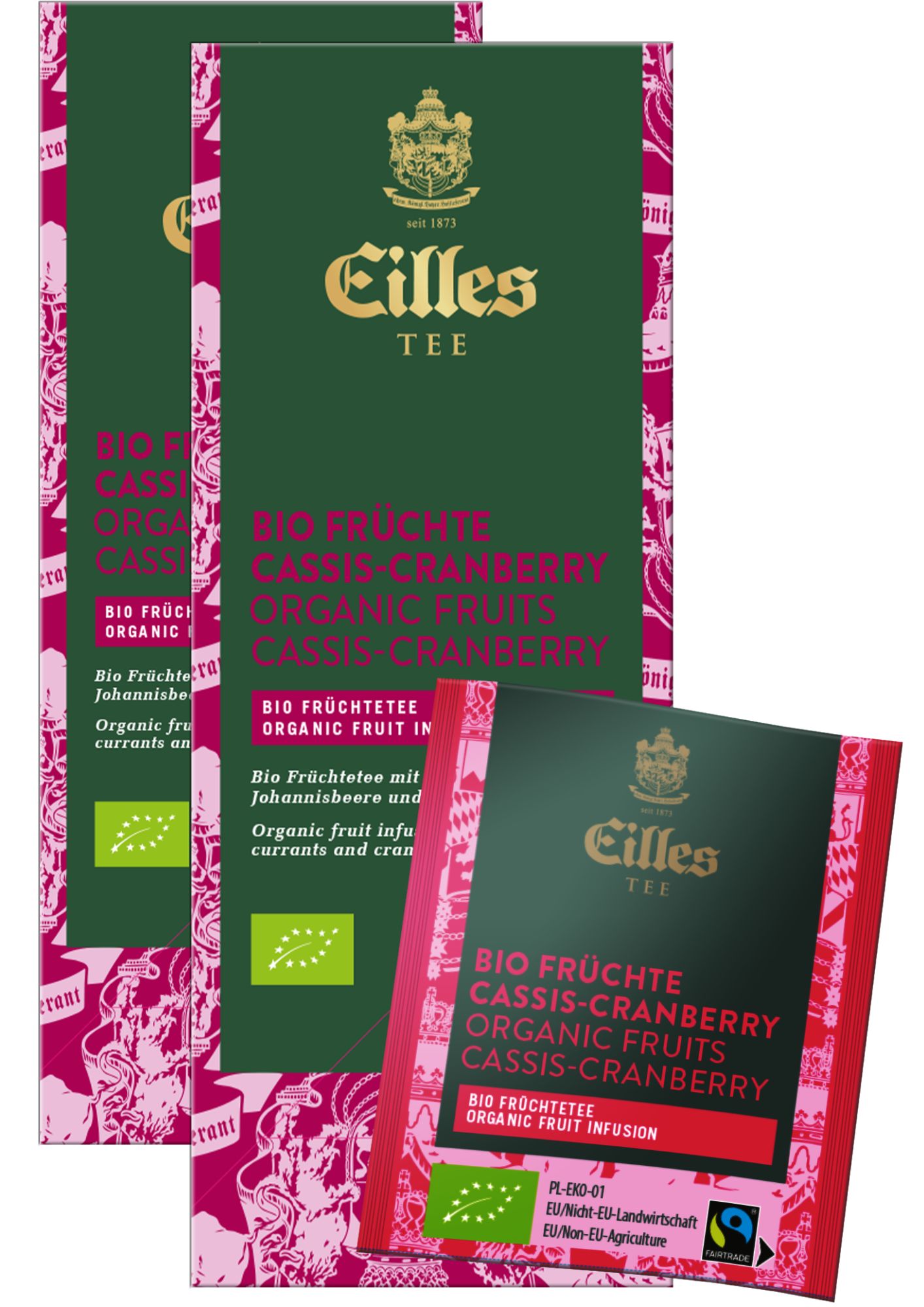 4006581565095 - EILLES TEE Teebeutel BIO &  FAIRTRADE BLACK CURRANT-CRANBERRY Sparpack mit 2x25er Box