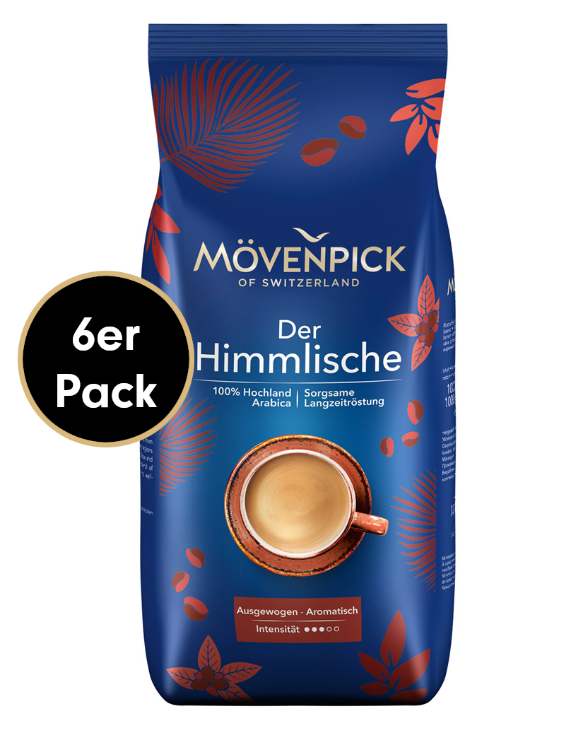 4006581701509 - MÖVENPICK DER HIMMLISCHE Kaffee Mega-Sparpaket 6x1000g Bohnen