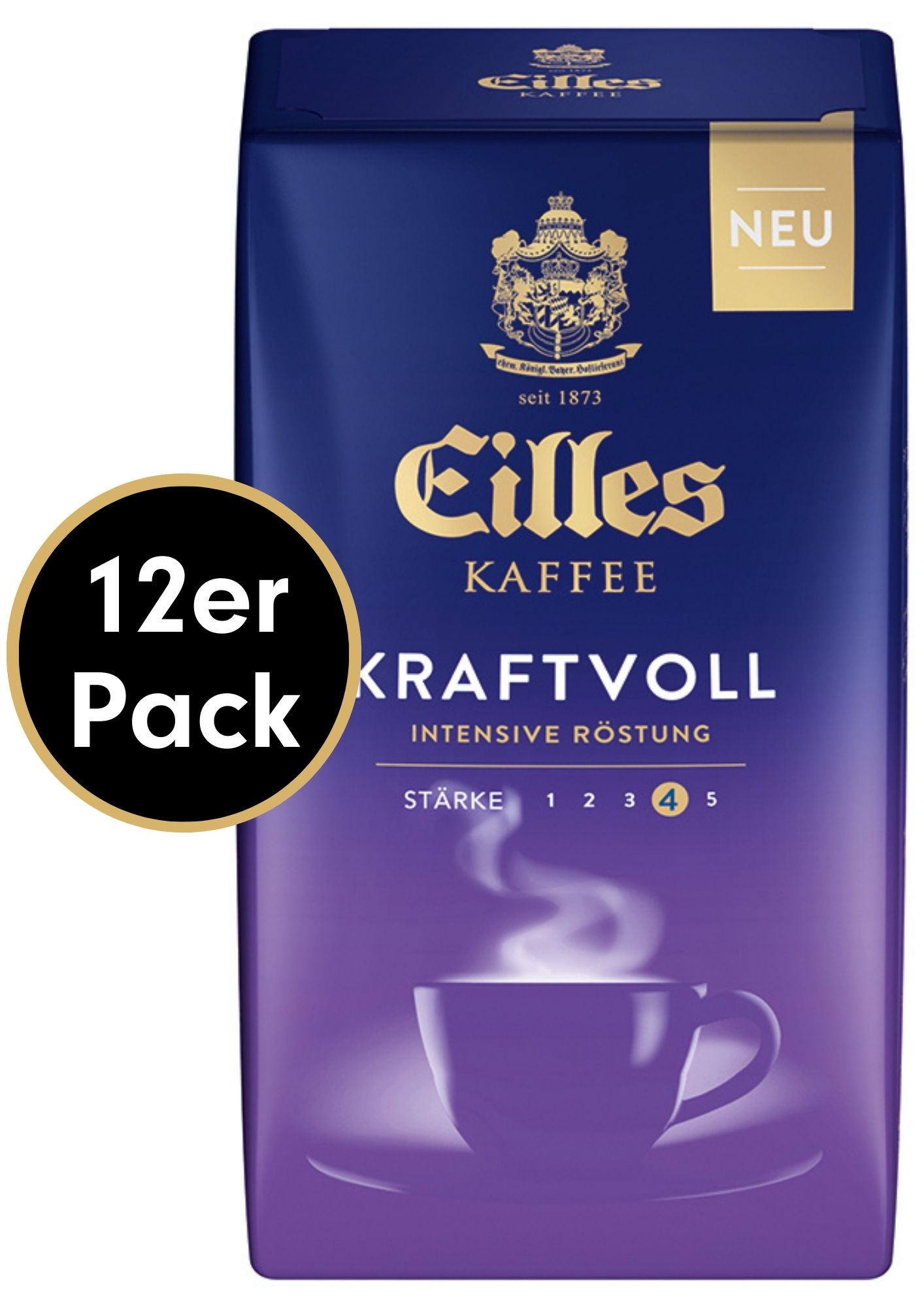 4006581804880 - Kaffee-Sparpaket KRAFTVOLL von Eilles 12x500g gemahlen