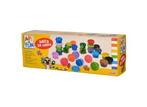 4006592077556 - Art&Fun Knetdosen 24 Farben je 70g Kinderknete Knetmasse Bastelknete Spielknete