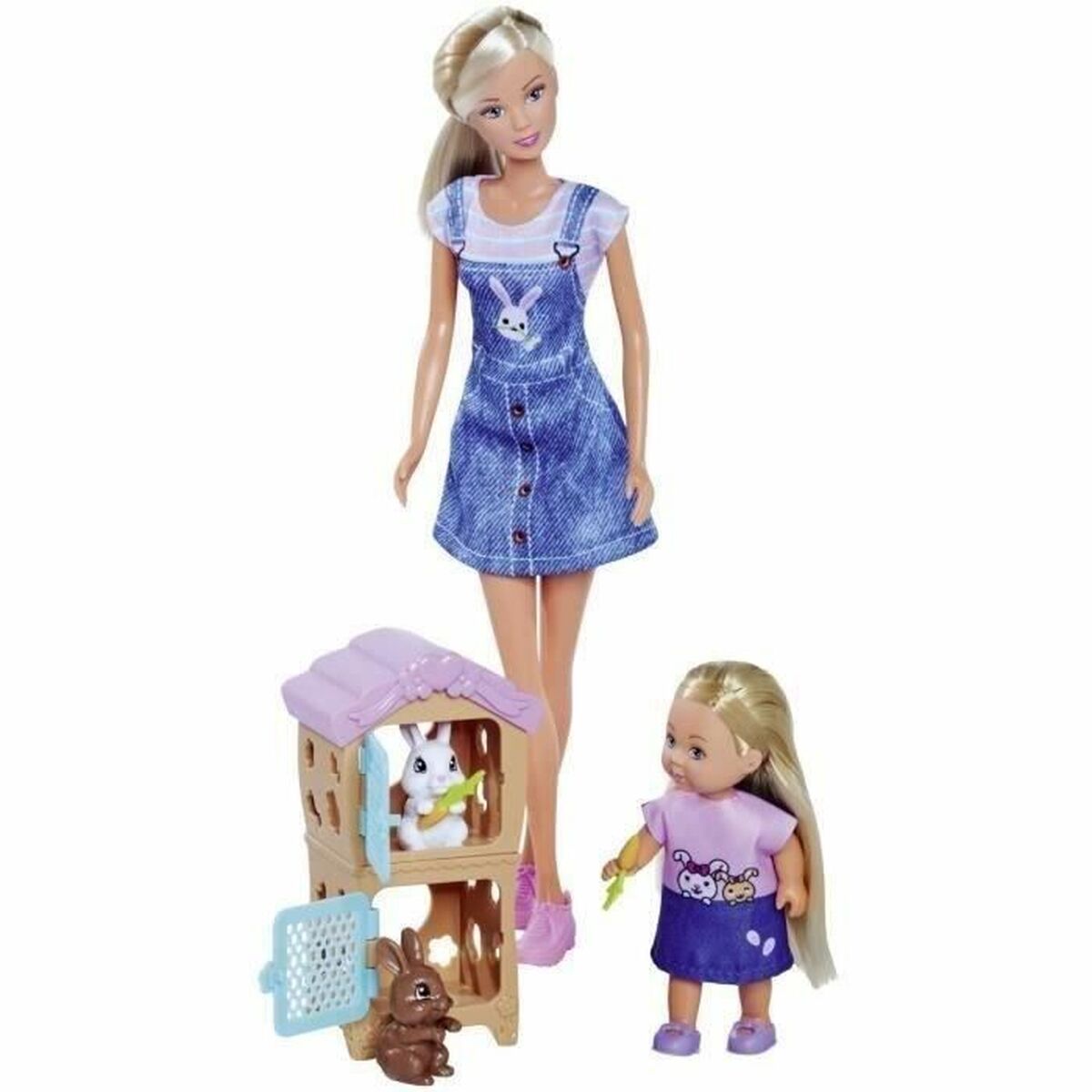 4006592090609 - Baby-Puppe Steffi Love - Familia de conejos + Evi love