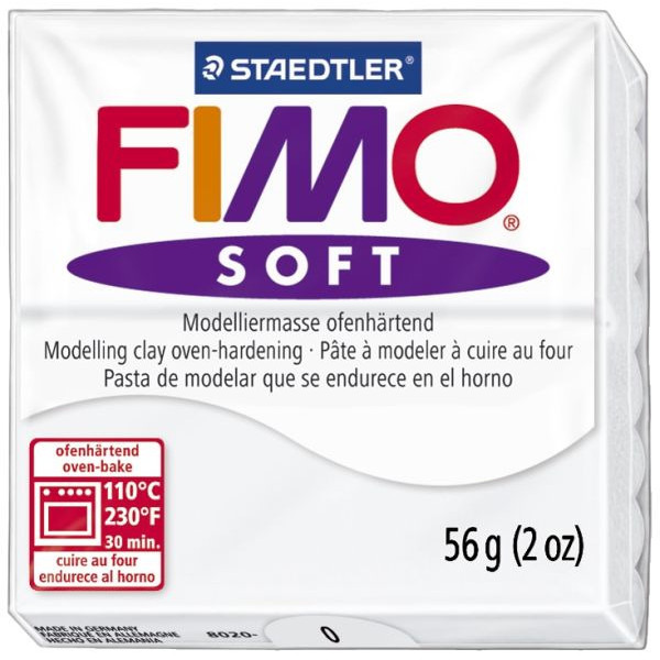 4006608809393 - Fimo Soft 8020-0 Modelliermasse 57g weiß 4006608809393 56 Gramm