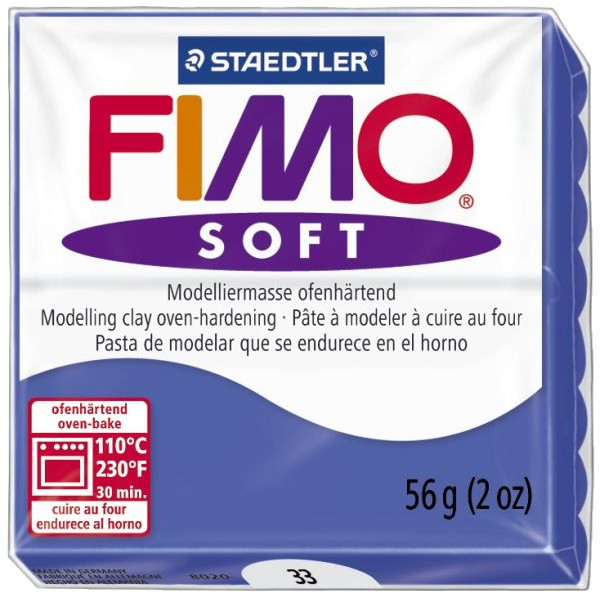 4006608809539 - Fimo Soft 8020-33 Modelliermasse 57g brillantblau 56 Gramm