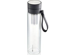 4006664127967 - Trinkflasche GEFU COMPANION Trinkflaschen Gr 450 ml schwarz (schwarz transparent) Thermoflaschen Isolierflaschen und Trinkflaschen Sicherheitsverschluss für 100%-igen Auslaufschutz Einhandbedienung