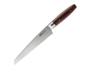 4006664140003 - Brotmesser GEFU ENNO Kochmesser Gr Gesamtlänge 34 cm Klingenlänge 21 cm silberfarben (silber) Brotmesser präzise Wellenschliffklinge