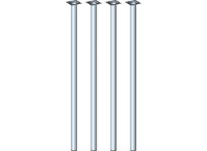 4006676123643 - Diy Element System - Element System 4er Fußset Burgund Ø30 h 800 Edelstahloptik