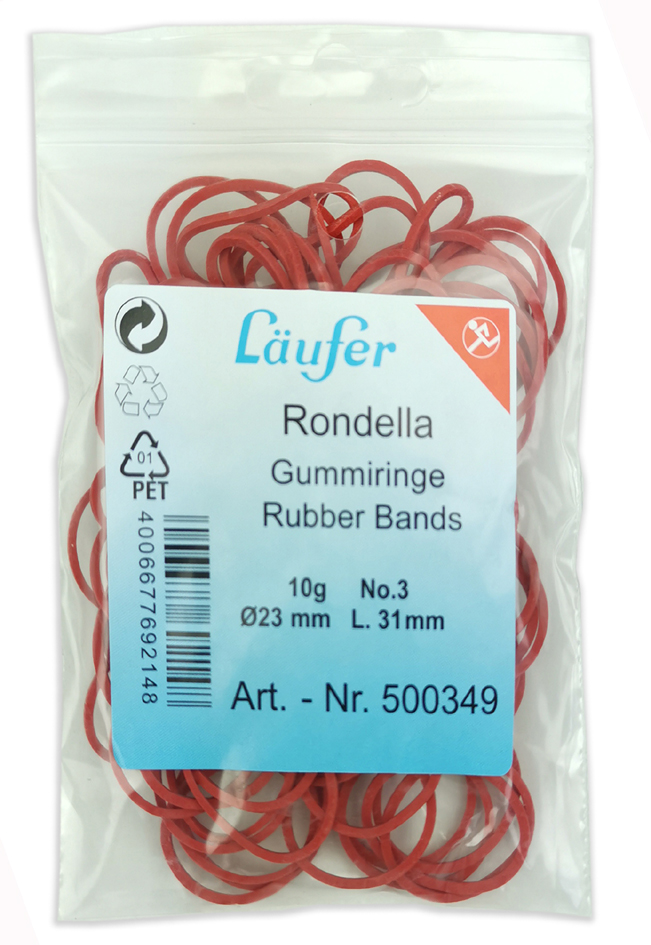 4006677692148 - Gummiringe RONDELLA im Beutel rot 20 mm 10 g