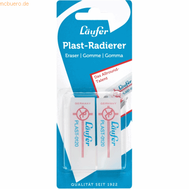 4006677698096 - Kunststoff-Radierer PLAST-0120 2er Blisterkarte 4006677698096 - Kunststoff-Radierer PLAST-0120 2er Blisterkarte