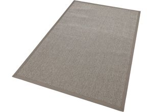 4006749393126 - Teppich DEKOWE Naturino Rips Teppiche Gr B L 133 cm x 190 cm 7 mm 1 St grau Esszimmerteppiche Flachgewebe Sisal-Optik mit Bordüre In- und Outdoor geeignet